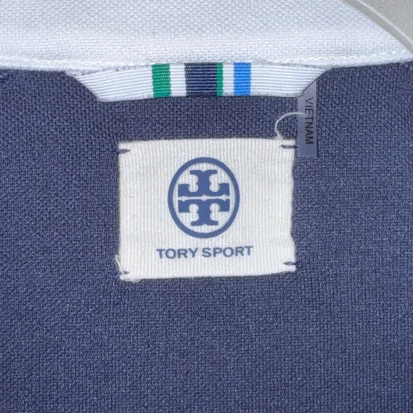 Tori Birch Tori Sport Colorblock Navy & White Track Jacket Sz. Medium - Picture 9 of 12